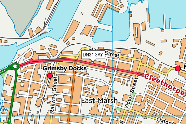 DN31 3AY map - OS VectorMap District (Ordnance Survey)