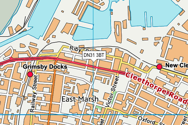 DN31 3BT map - OS VectorMap District (Ordnance Survey)