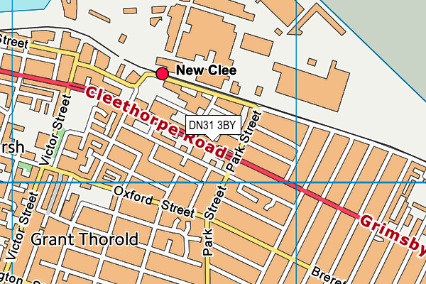 DN31 3BY map - OS VectorMap District (Ordnance Survey)