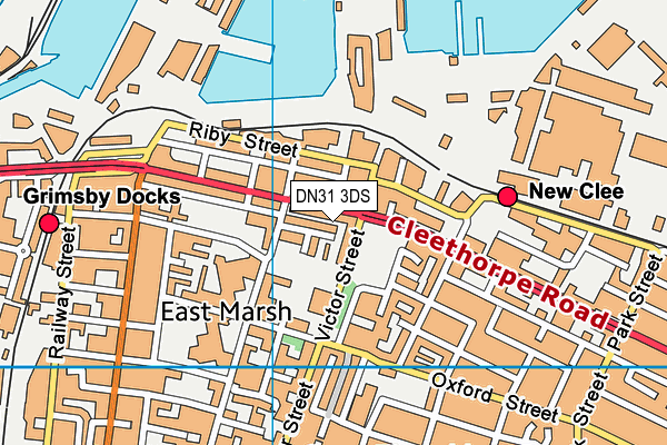 DN31 3DS map - OS VectorMap District (Ordnance Survey)