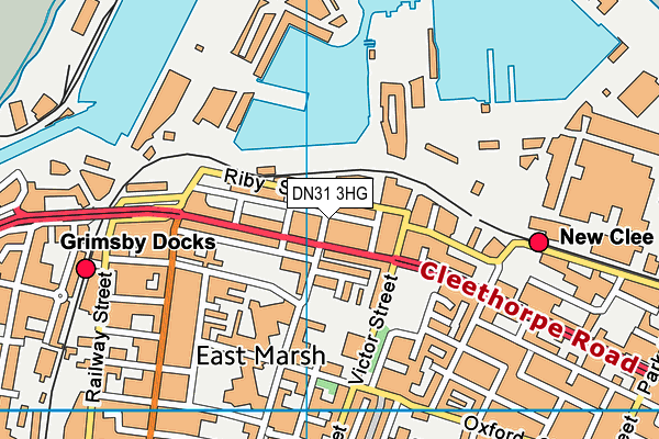 DN31 3HG map - OS VectorMap District (Ordnance Survey)