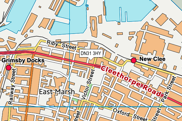 DN31 3HY map - OS VectorMap District (Ordnance Survey)