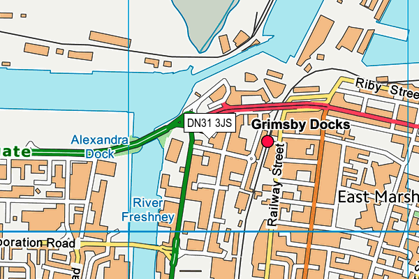 DN31 3JS map - OS VectorMap District (Ordnance Survey)