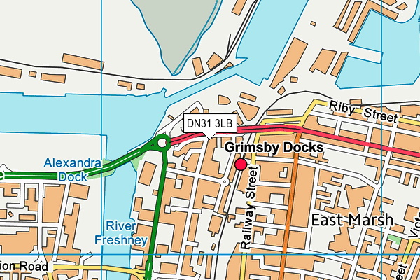 DN31 3LB map - OS VectorMap District (Ordnance Survey)