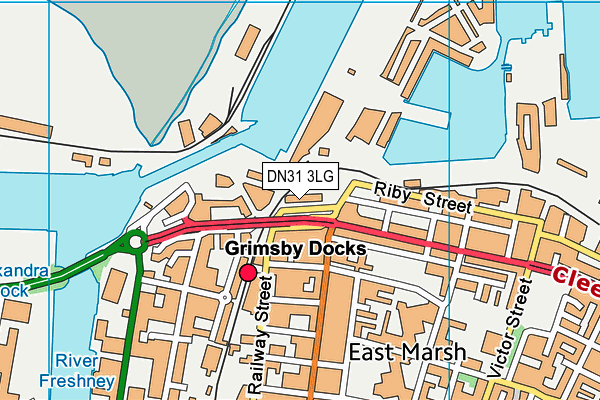 DN31 3LG map - OS VectorMap District (Ordnance Survey)