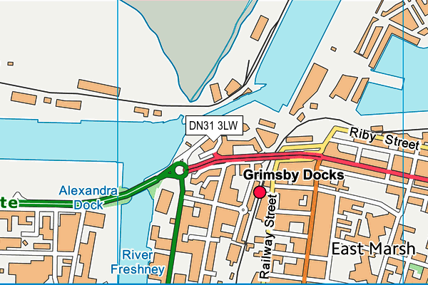 DN31 3LW map - OS VectorMap District (Ordnance Survey)