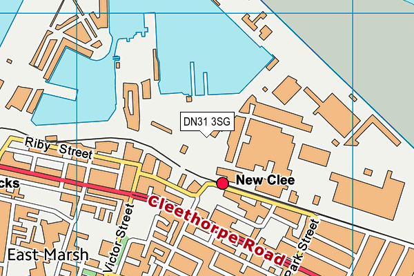 DN31 3SG map - OS VectorMap District (Ordnance Survey)