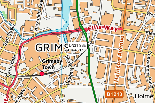 DN31 9SE map - OS VectorMap District (Ordnance Survey)