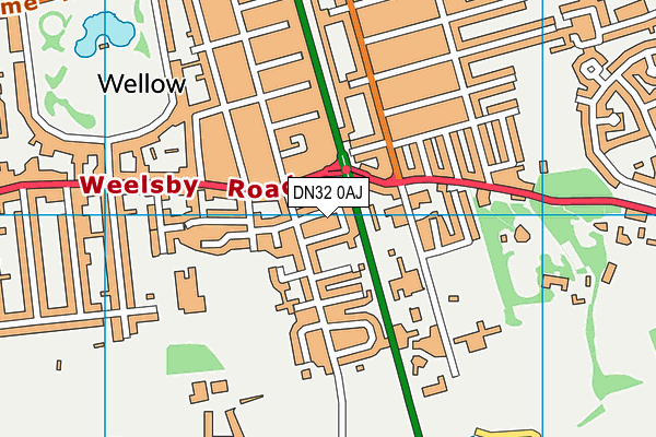DN32 0AJ map - OS VectorMap District (Ordnance Survey)