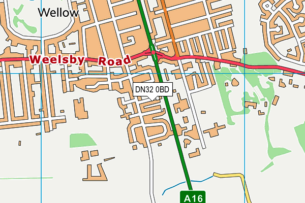 DN32 0BD map - OS VectorMap District (Ordnance Survey)