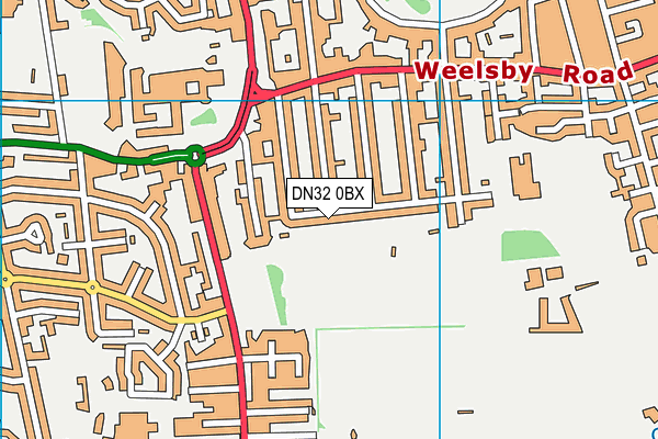 DN32 0BX map - OS VectorMap District (Ordnance Survey)