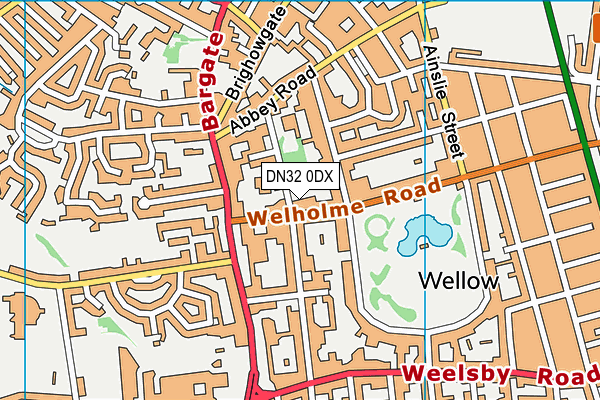 DN32 0DX map - OS VectorMap District (Ordnance Survey)