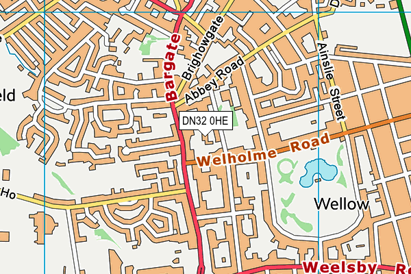 DN32 0HE map - OS VectorMap District (Ordnance Survey)