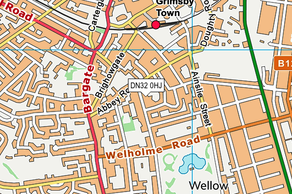 DN32 0HJ map - OS VectorMap District (Ordnance Survey)