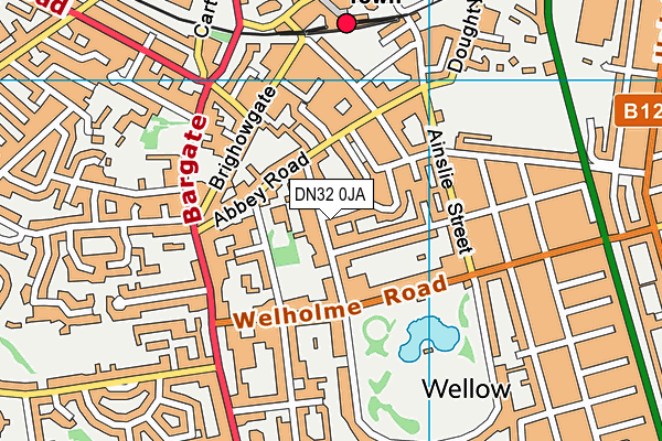 DN32 0JA map - OS VectorMap District (Ordnance Survey)