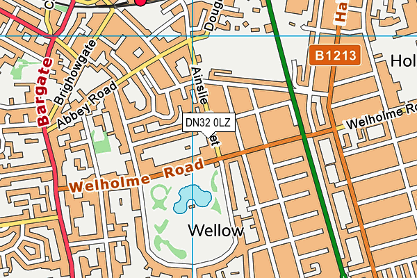 DN32 0LZ map - OS VectorMap District (Ordnance Survey)