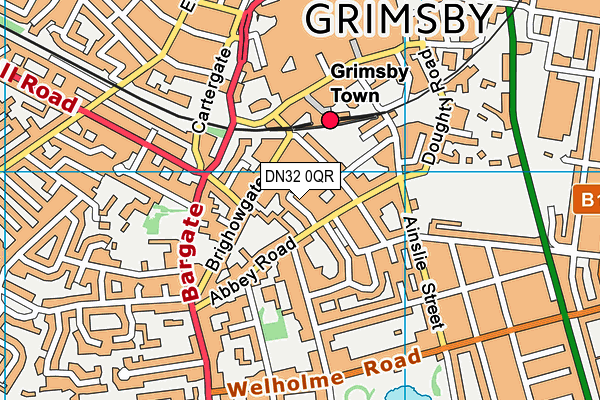 DN32 0QR map - OS VectorMap District (Ordnance Survey)
