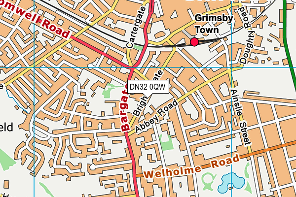 DN32 0QW map - OS VectorMap District (Ordnance Survey)