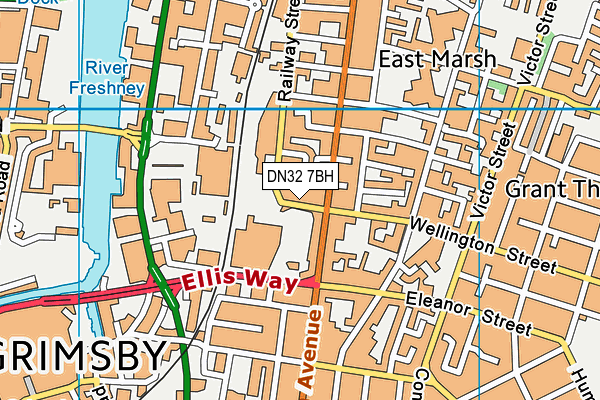 DN32 7BH map - OS VectorMap District (Ordnance Survey)