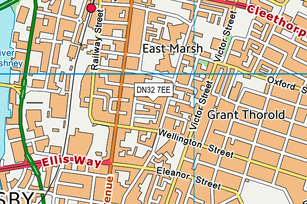 DN32 7EE map - OS VectorMap District (Ordnance Survey)