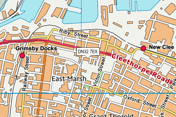 DN32 7EX map - OS VectorMap District (Ordnance Survey)