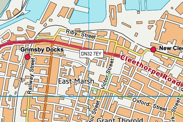 DN32 7EY map - OS VectorMap District (Ordnance Survey)