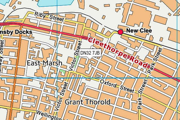 DN32 7JB map - OS VectorMap District (Ordnance Survey)