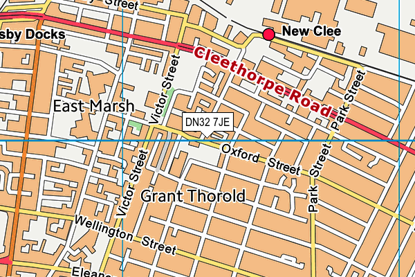 DN32 7JE map - OS VectorMap District (Ordnance Survey)