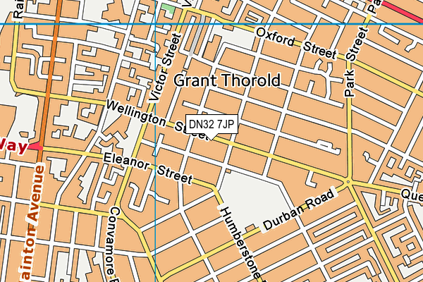 DN32 7JP map - OS VectorMap District (Ordnance Survey)