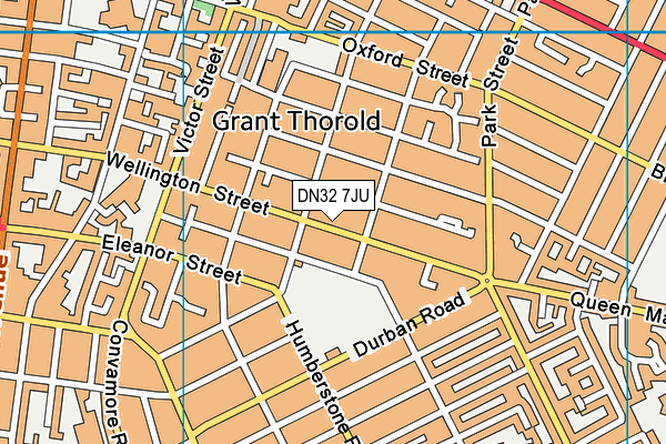 DN32 7JU map - OS VectorMap District (Ordnance Survey)