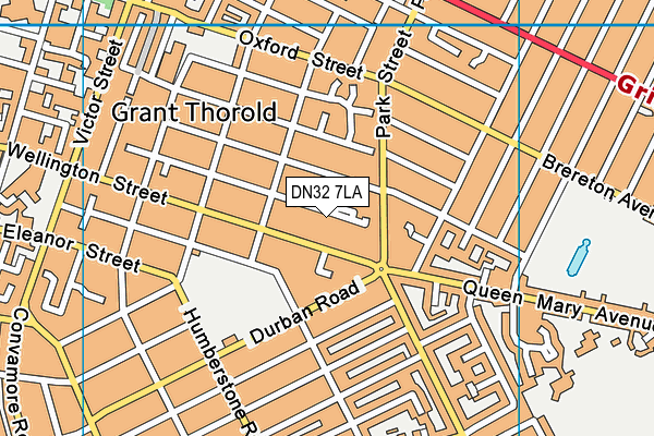 DN32 7LA map - OS VectorMap District (Ordnance Survey)
