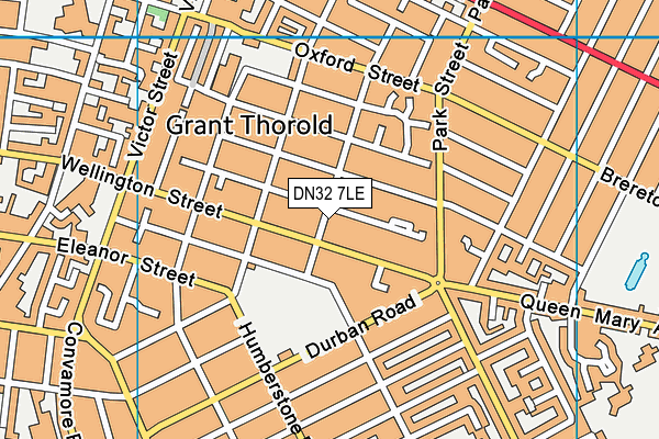 DN32 7LE map - OS VectorMap District (Ordnance Survey)