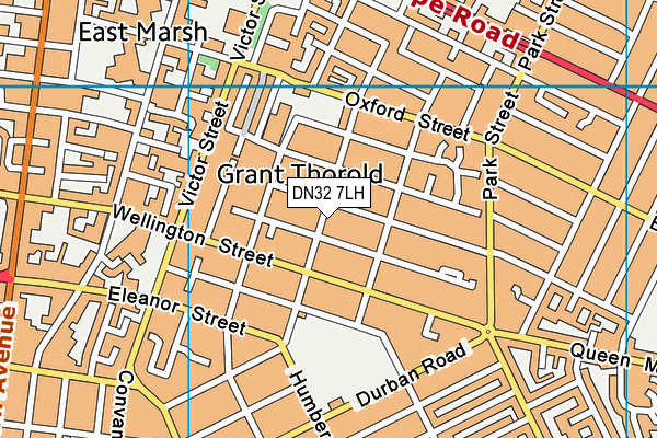 DN32 7LH map - OS VectorMap District (Ordnance Survey)