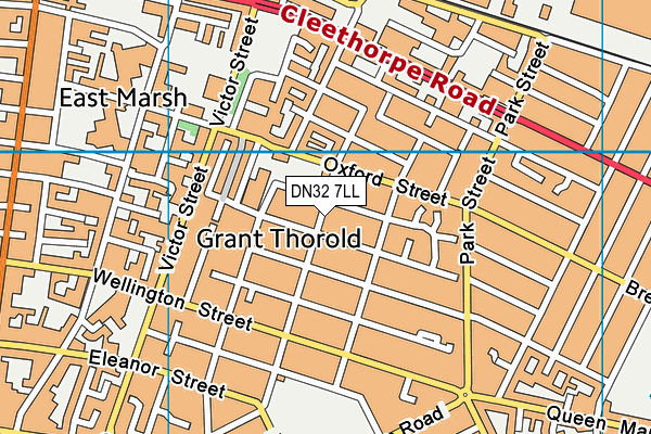 DN32 7LL map - OS VectorMap District (Ordnance Survey)