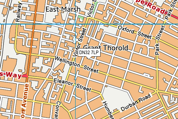 DN32 7LP map - OS VectorMap District (Ordnance Survey)