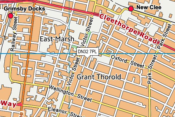 DN32 7PL map - OS VectorMap District (Ordnance Survey)