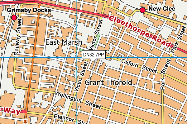 DN32 7PP map - OS VectorMap District (Ordnance Survey)