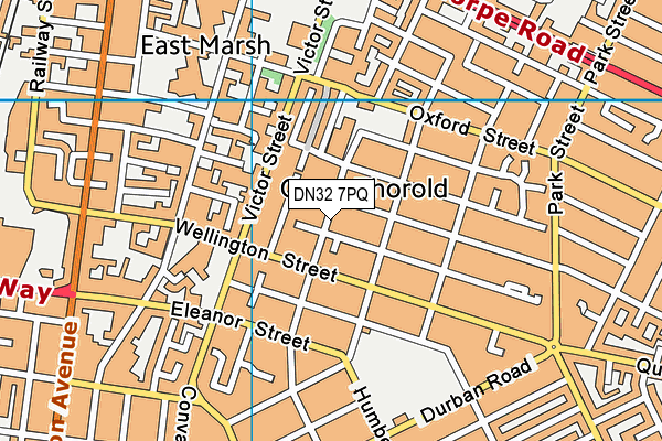 DN32 7PQ map - OS VectorMap District (Ordnance Survey)