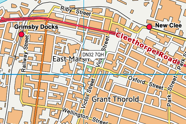 DN32 7QH map - OS VectorMap District (Ordnance Survey)