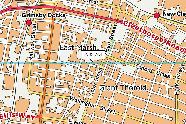 DN32 7QL map - OS VectorMap District (Ordnance Survey)