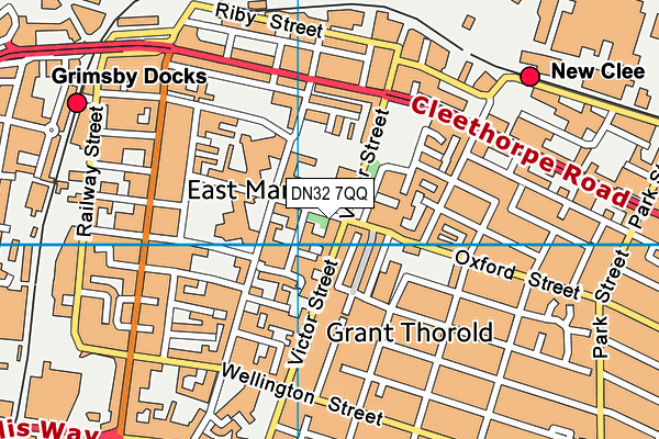 DN32 7QQ map - OS VectorMap District (Ordnance Survey)