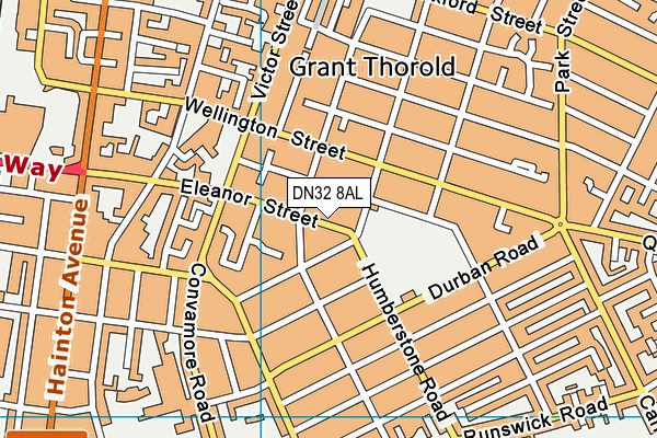 DN32 8AL map - OS VectorMap District (Ordnance Survey)