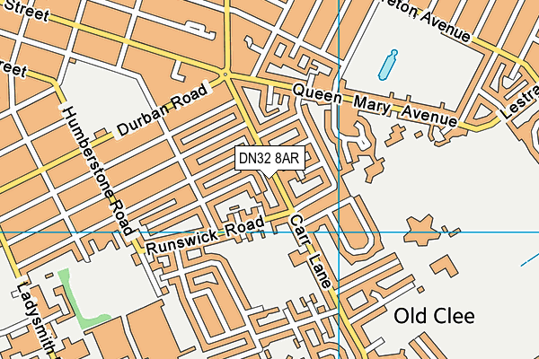 DN32 8AR map - OS VectorMap District (Ordnance Survey)