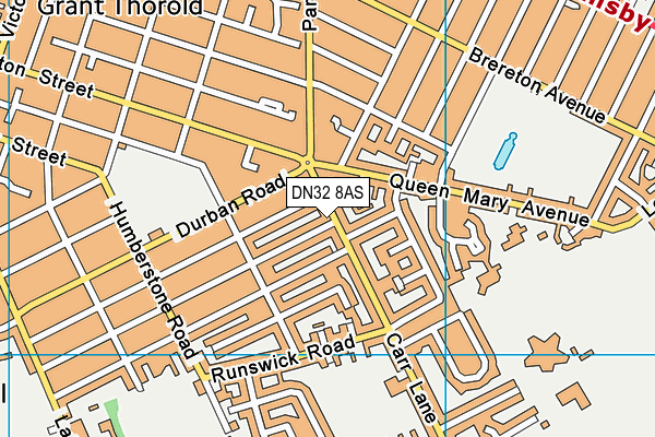 DN32 8AS map - OS VectorMap District (Ordnance Survey)