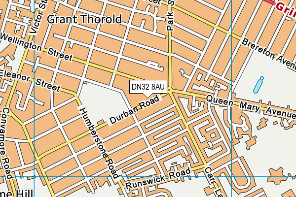 DN32 8AU map - OS VectorMap District (Ordnance Survey)