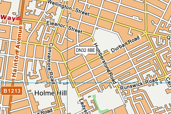 DN32 8BE map - OS VectorMap District (Ordnance Survey)