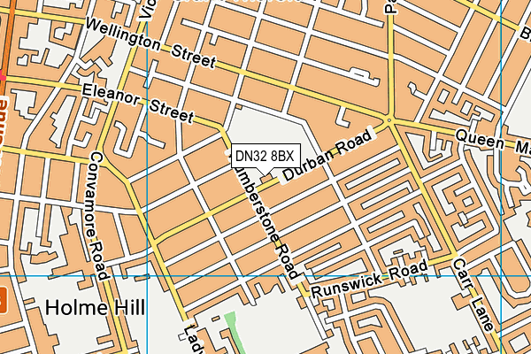 DN32 8BX map - OS VectorMap District (Ordnance Survey)