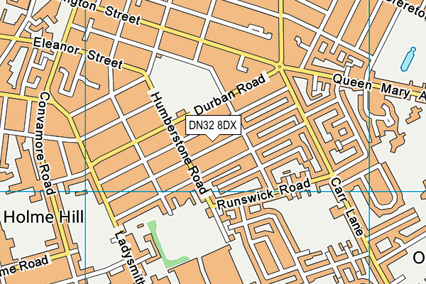 DN32 8DX map - OS VectorMap District (Ordnance Survey)