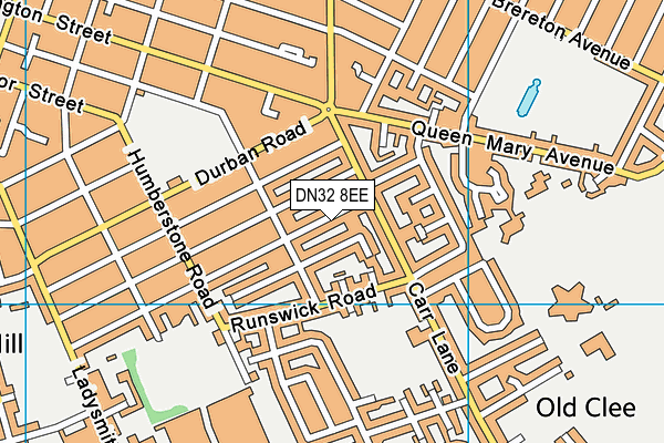 DN32 8EE map - OS VectorMap District (Ordnance Survey)