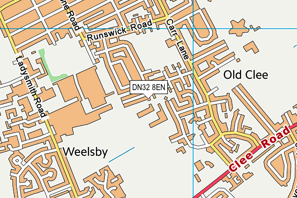 Old Clee Primary Academy map (DN32 8EN) - OS VectorMap District (Ordnance Survey)
